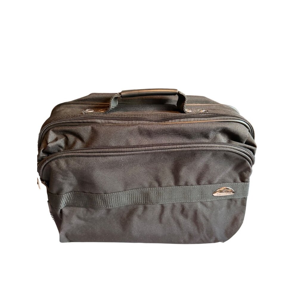 Samsonite Black Travel Carry-On Bag With Multiple Zippered Compartments & Handle